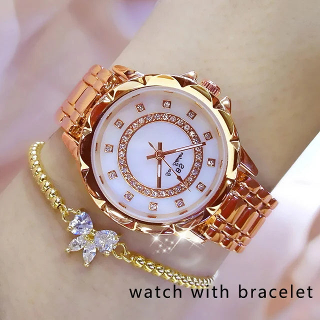 Strass Diamant Damen Armbanduhr 