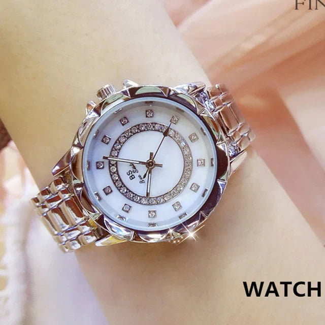 Strass Diamant Damen Armbanduhr 