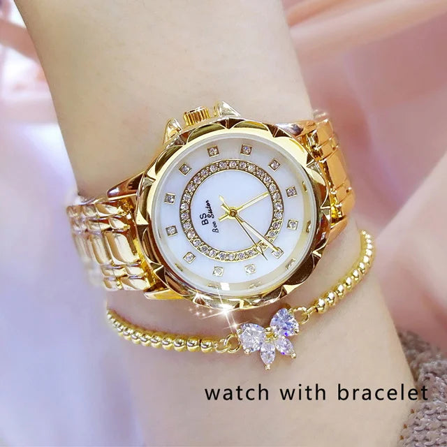 Strass Diamant Damen Armbanduhr 
