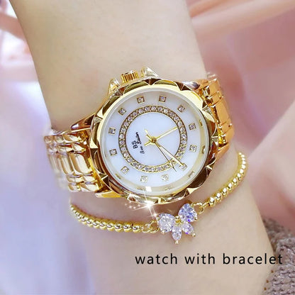 Strass Diamant Damen Armbanduhr 