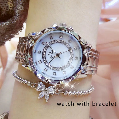 Strass Diamant Damen Armbanduhr 