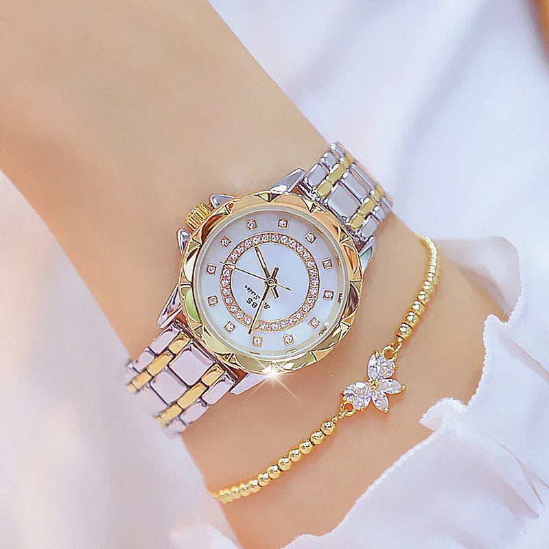 Strass Diamant Damen Armbanduhr 