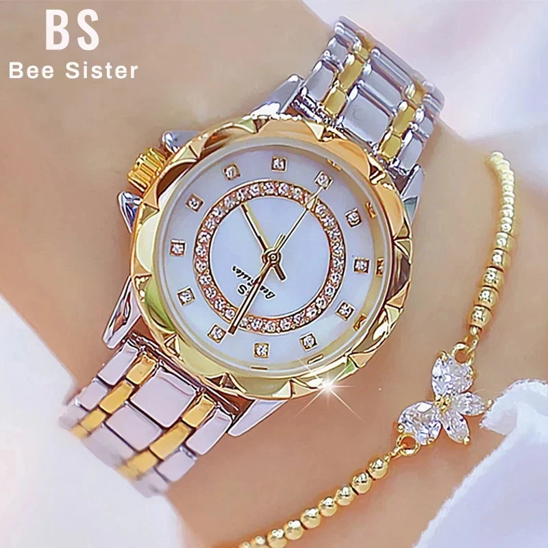 Strass Diamant Damen Armbanduhr 