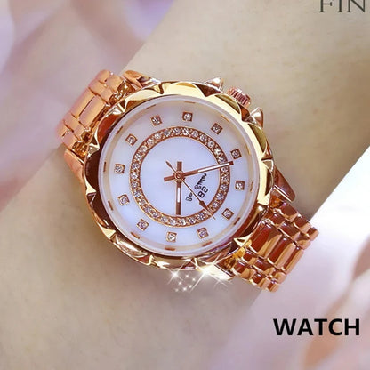 Strass Diamant Damen Armbanduhr 