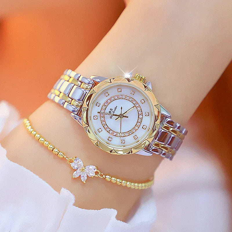 Strass Diamant Damen Armbanduhr 